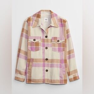 Gap Pink Plaid Shacket